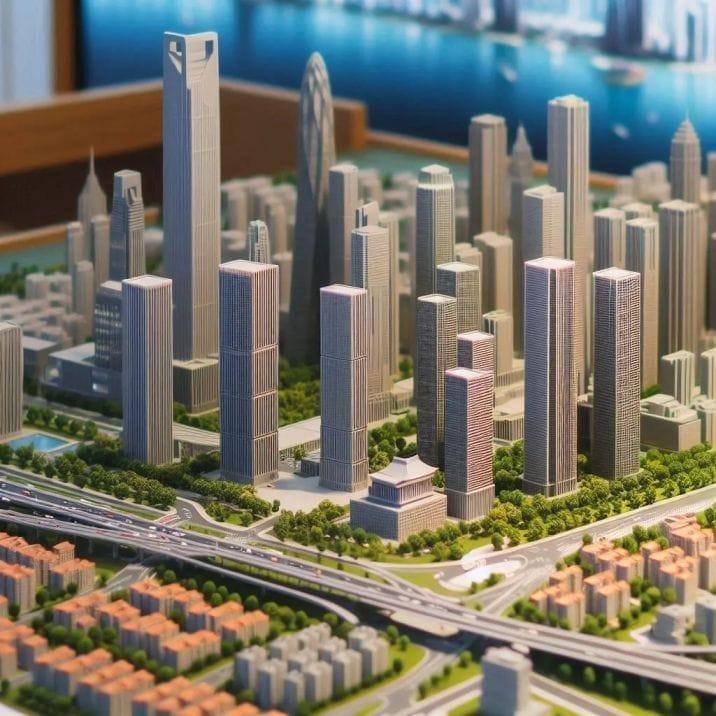 Acrylic architectural scale model Dubai developer