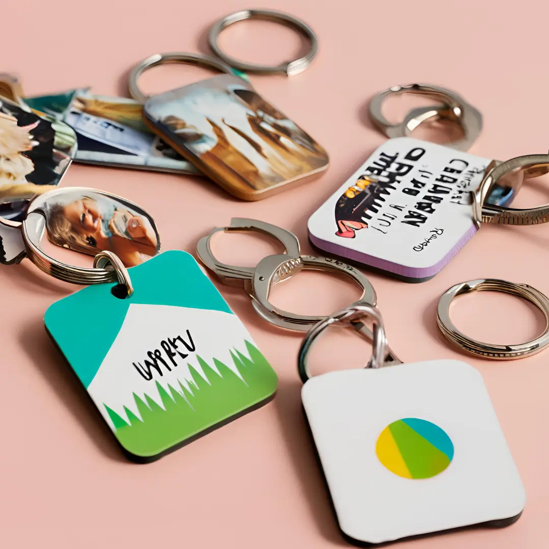 Personalised laser engraved acrylic keychains Dubai